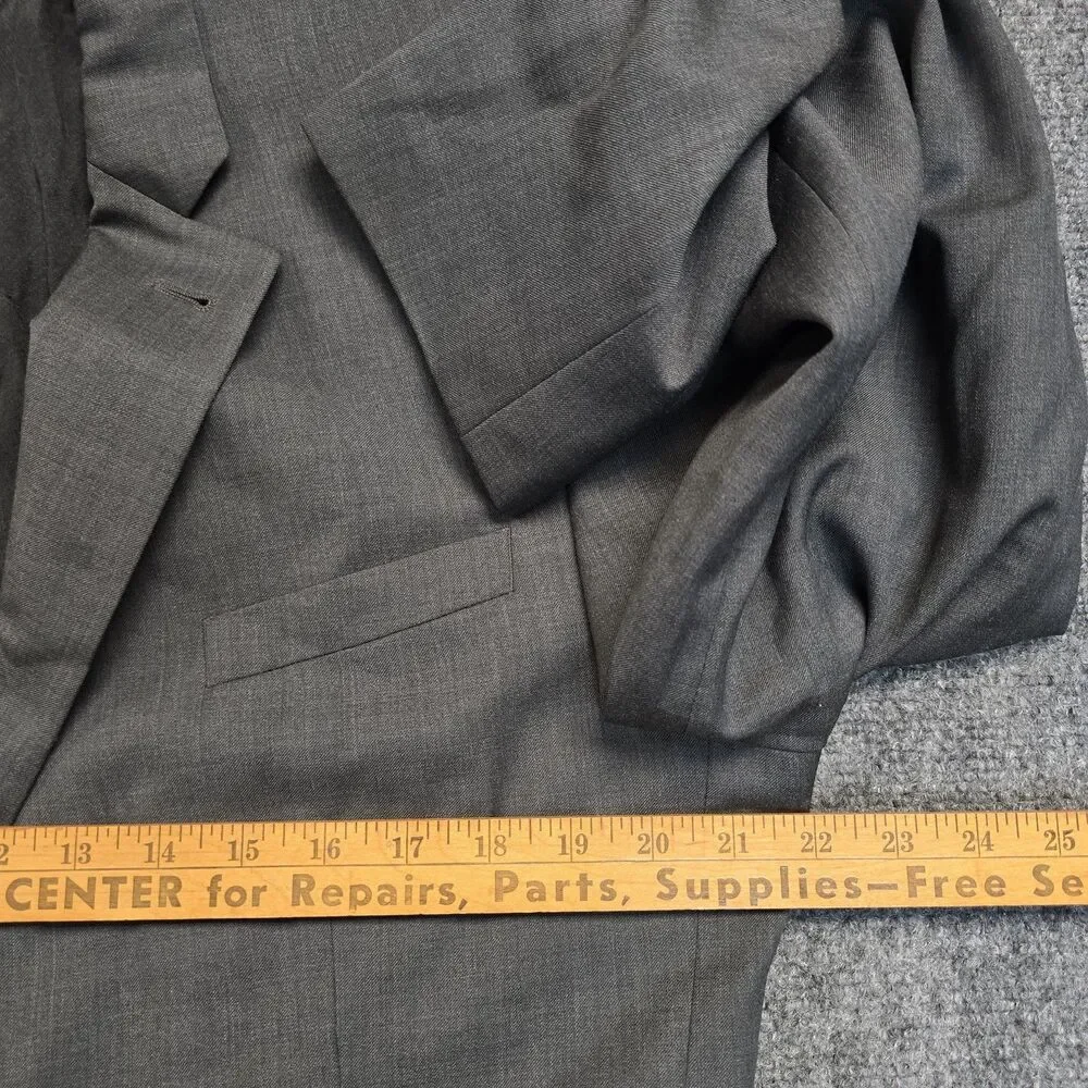 John Varvatos U.S.A. Blazer Mens 42R Grey Heathered 2-Button Sports Cost Jacket